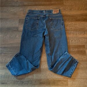 Levi's Dark Blue Straight-Leg Denim Jeans
